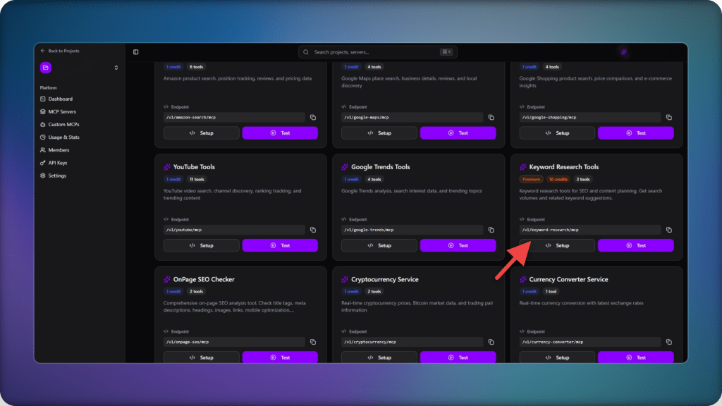 Keyword Research Server