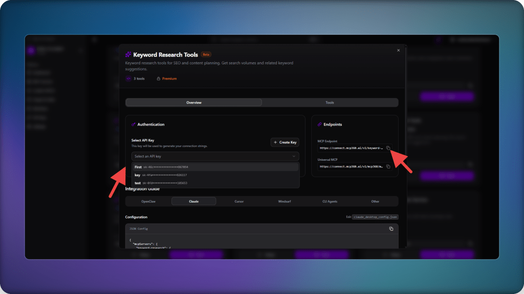 Setup Keyword research