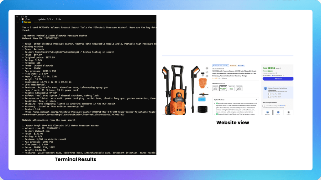 Results of query
