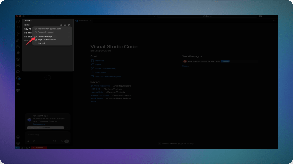 Codex setting