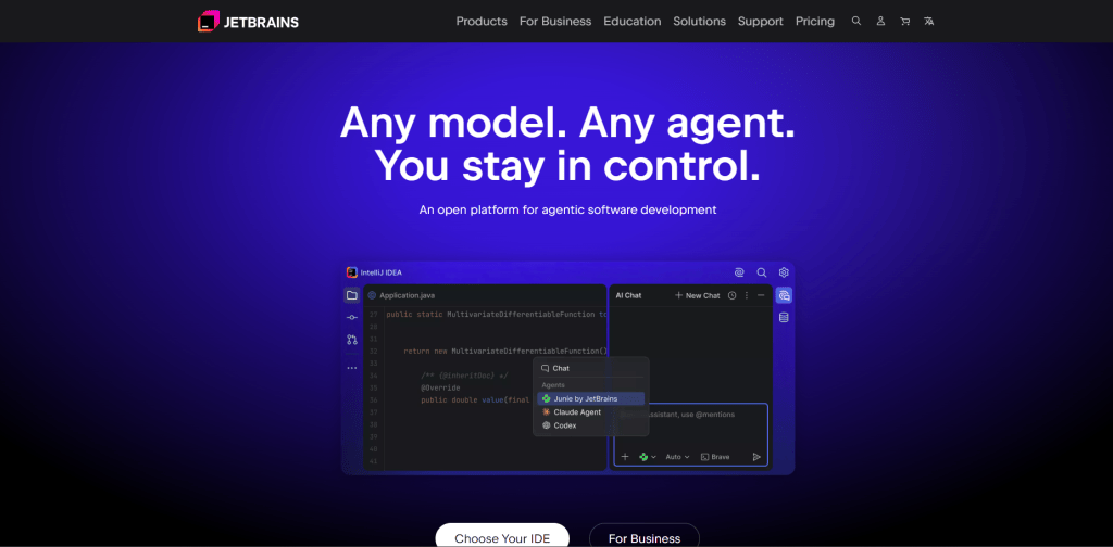 Jetbrains web page