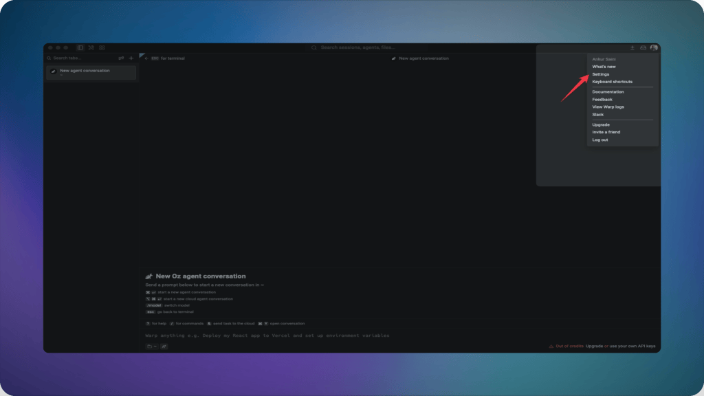 Open Setting