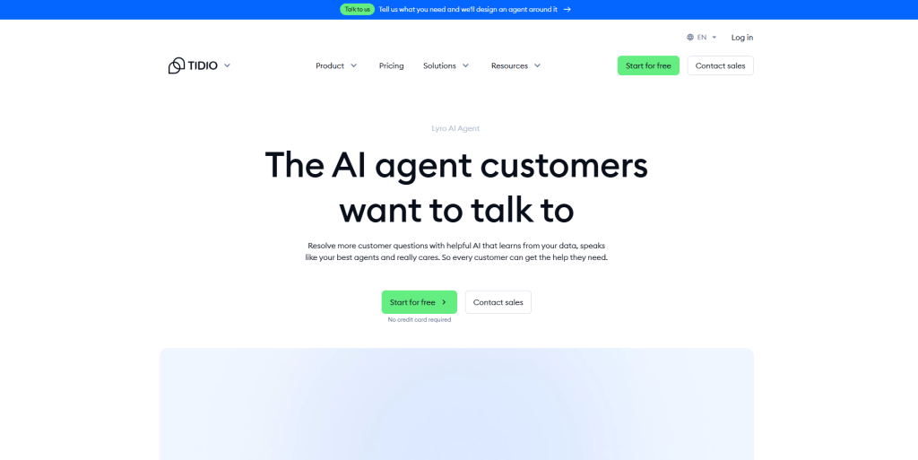 Tidio (Lyro) Dashboard
