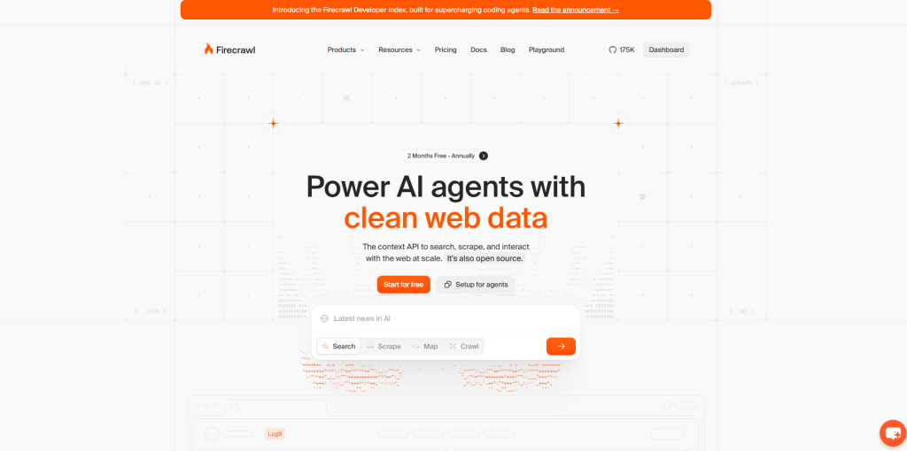 Firecrawl web page